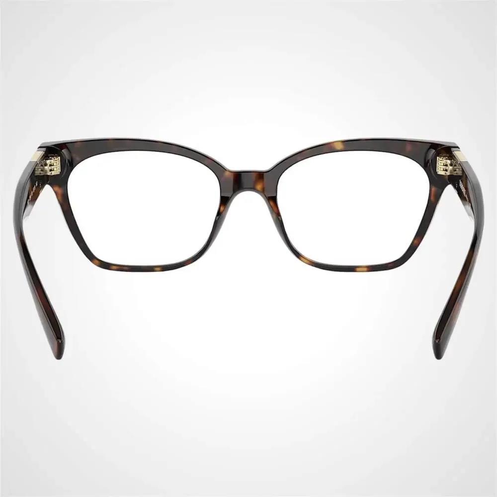 New VERSACE Eyeglasses Brown Cat Eye 53-18-140mm Gold Medusa Versace